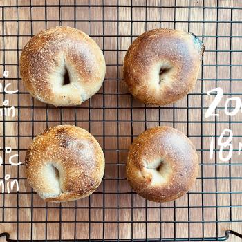Abraham Sourdough bagels  first slice