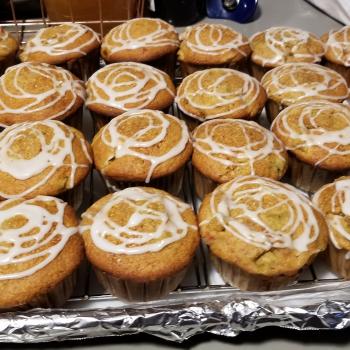 Bruce Rhubarb Sourdough Muffins with Lemon Icing second overview