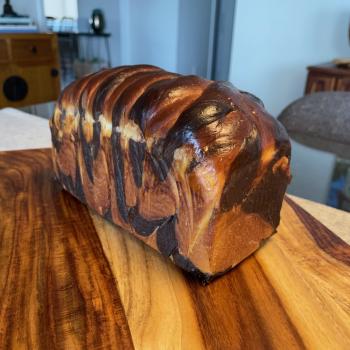 John Dough Tiger Stripe Neapolitan ice cream sourdough first slice