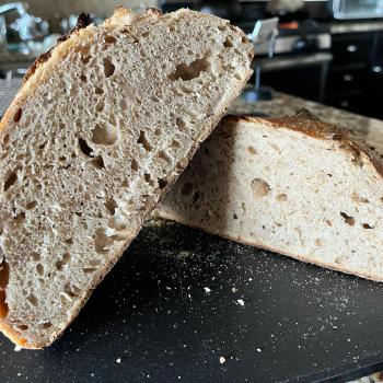 Khal Drodough High Hydration Loaf first slice