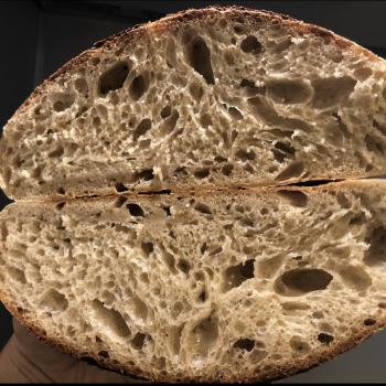 Lewaindowski Rye mix with Dukkah Spice or coriander caraway  first slice