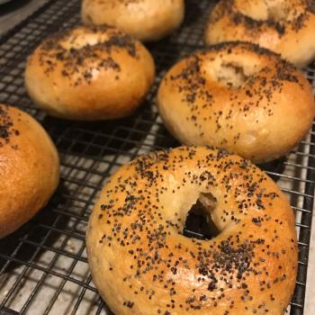 Nancy Bagels first slice