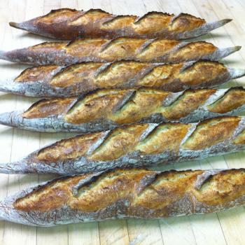 Niavel Sour Dough Baguettes and Bread first slice