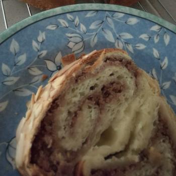 Sally Almond cinnamon sourdough cake first slice