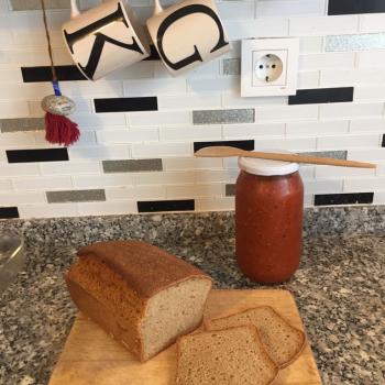 Taamekmek Bread first slice